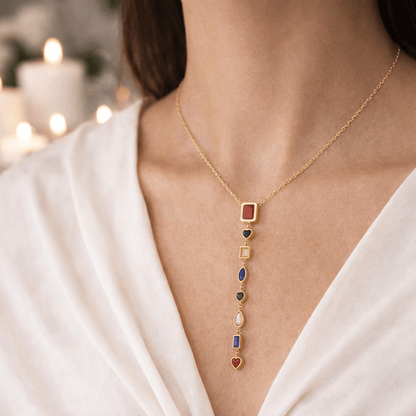 Aurelia Prism Drop Necklace - Zenee - Necklaces