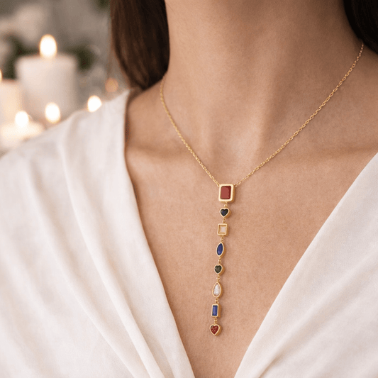 Aurelia Prism Drop Necklace - Zenee - Necklaces