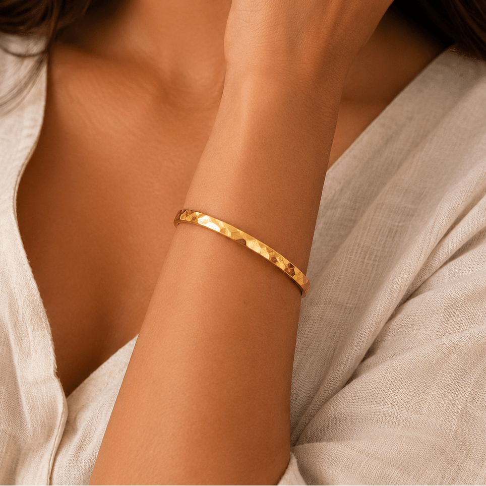 Auric Facet Bangle - Zenee - Bracelets