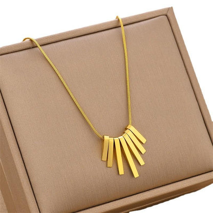 Aurielle Drop Bar Necklace - Zenee - Necklaces