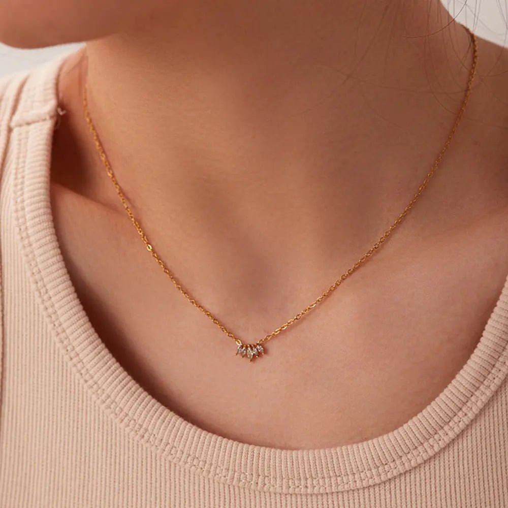 Aurielle Marquise Necklace - Zenee - Necklaces