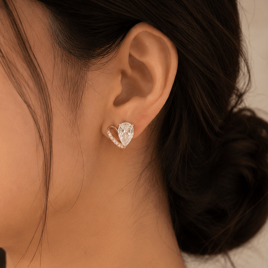 Aurielle Teardrop Stud Earrings - Zenee - Earrings