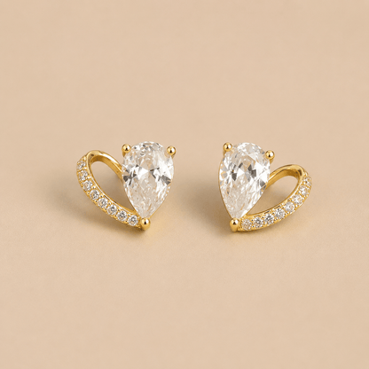 Aurielle Teardrop Stud Earrings - Zenee - Earrings