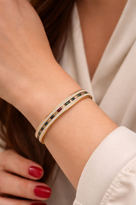 Aurora Prism Tennis Bangle - Zenee - Bracelets