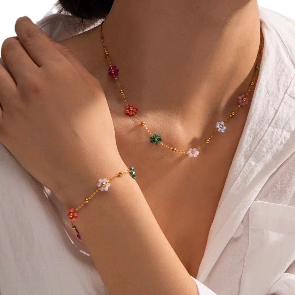 Blossom Charm Necklace - Zenee-Necklaces
