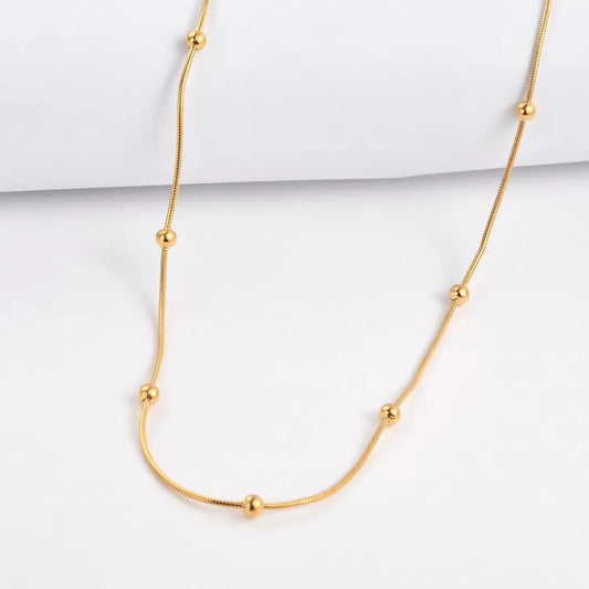 Celeste Beaded Snake Chain Necklace - Zenee - Necklaces