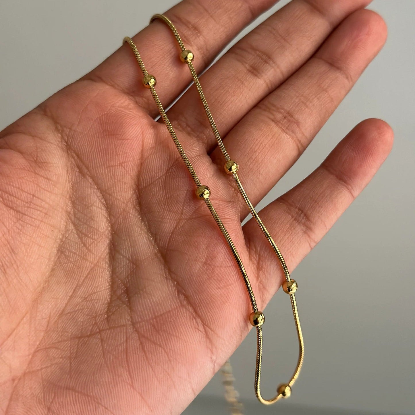 Celeste Beaded Snake Chain Necklace - Zenee - Necklaces