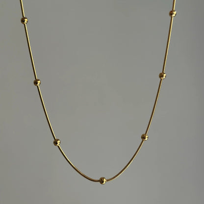 Celeste Beaded Snake Chain Necklace - Zenee - Necklaces