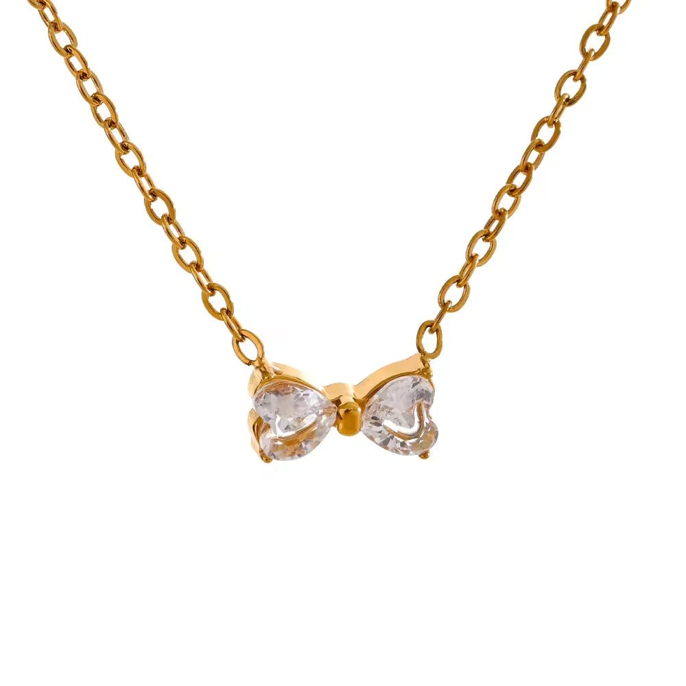 Celeste Bow Necklace - Zenee - Necklaces