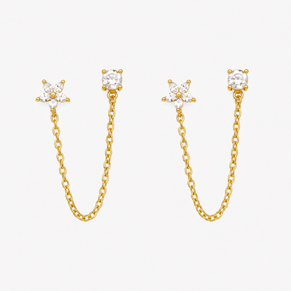 Celeste Chain Earrings - Zenee - Earrings