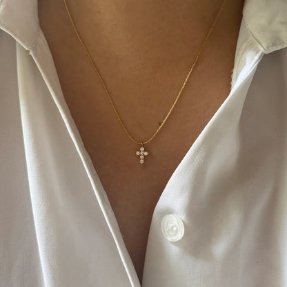 Celeste Cross Necklace - Zenee - Necklaces