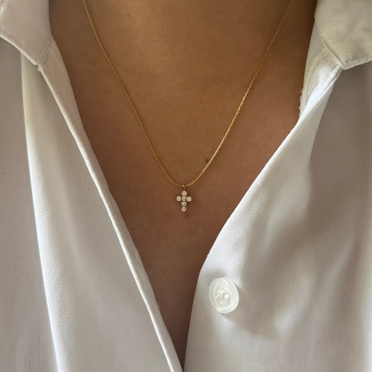 Celeste Cross Necklace - Zenee - Necklaces