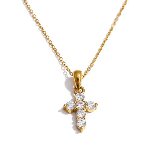 Celeste Cross Necklace - Zenee - Necklaces