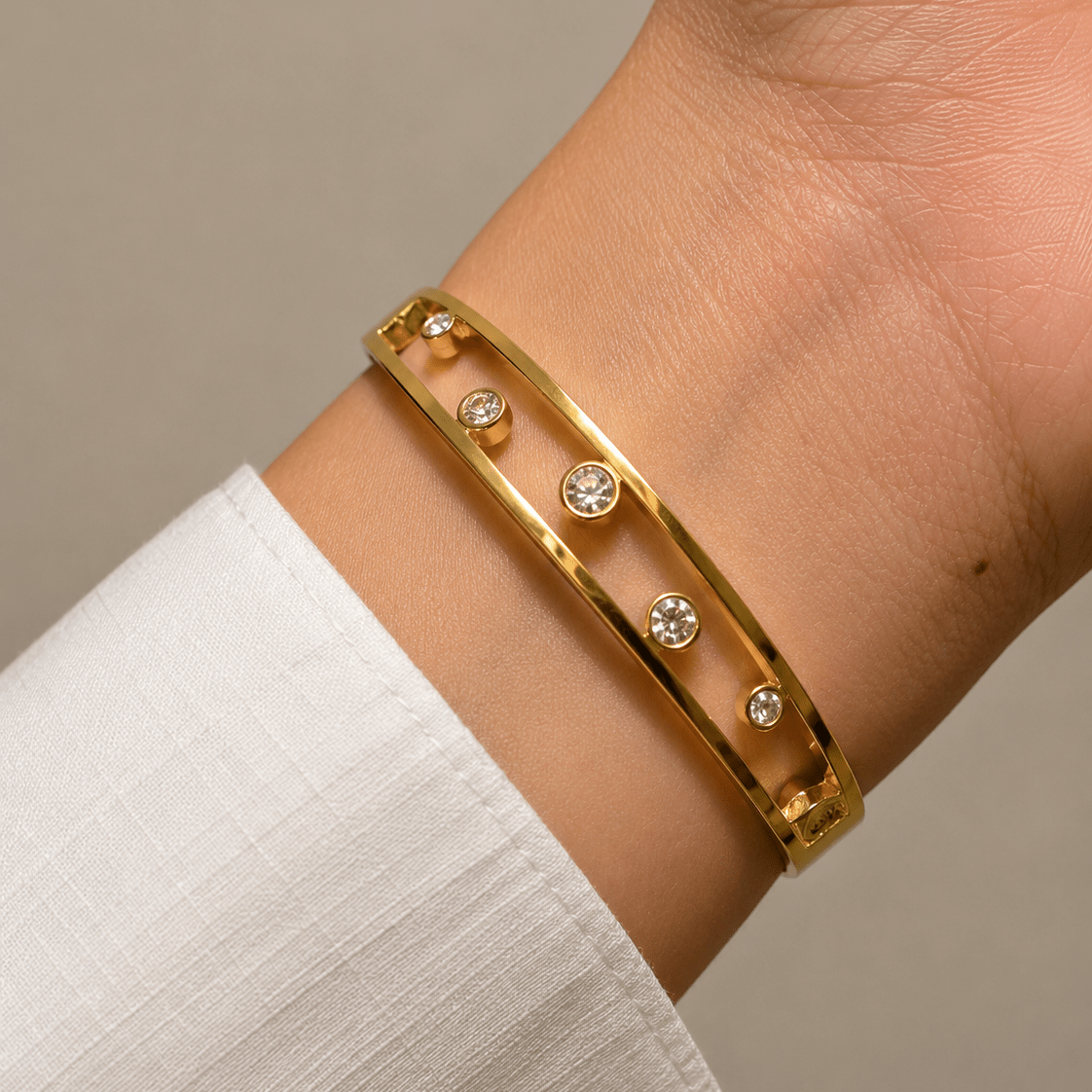 Celeste Crystal Baby Bangle - Zenee - Bracelets