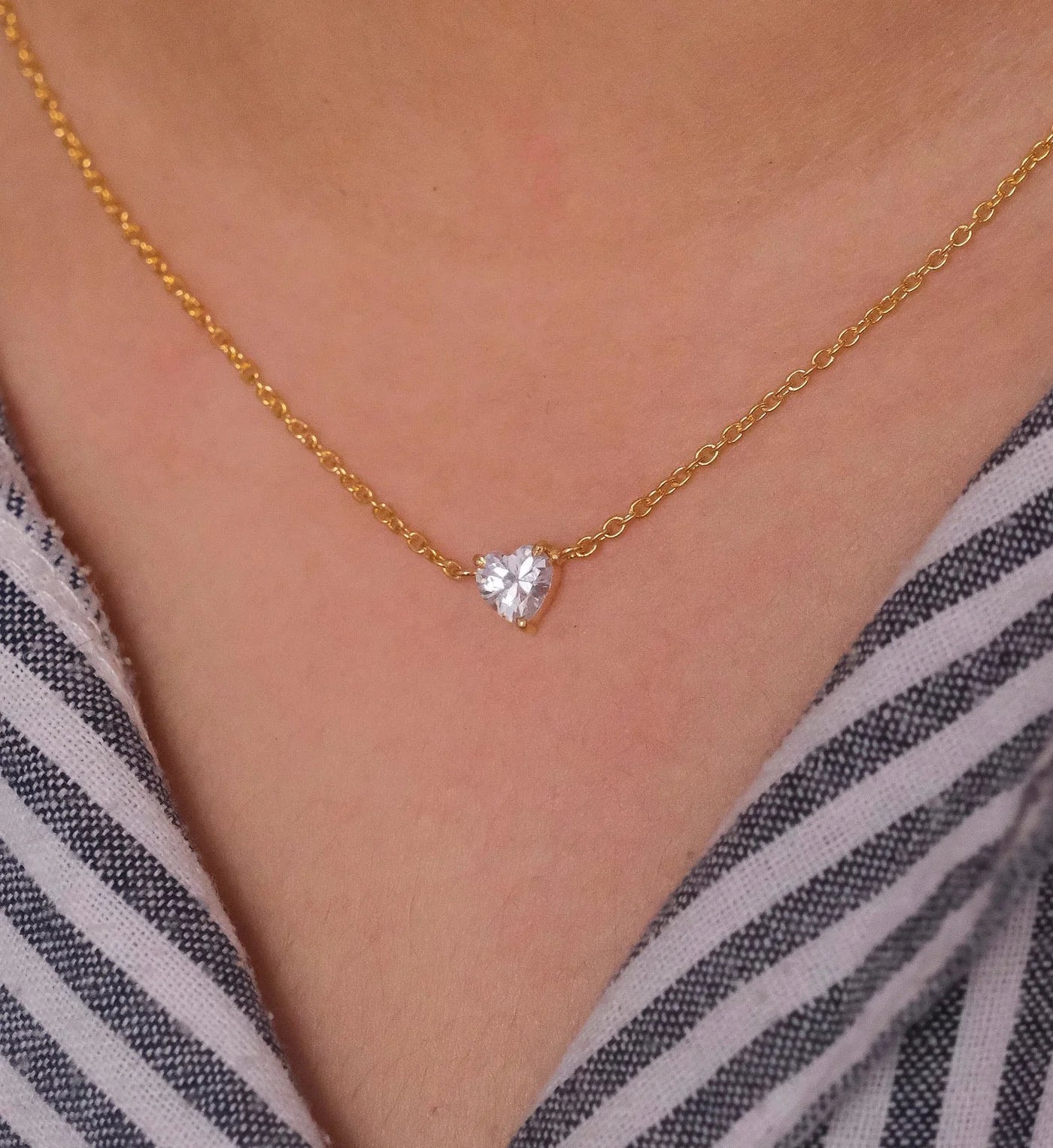 Celeste Heart Spark Necklace - Zenee - Necklaces