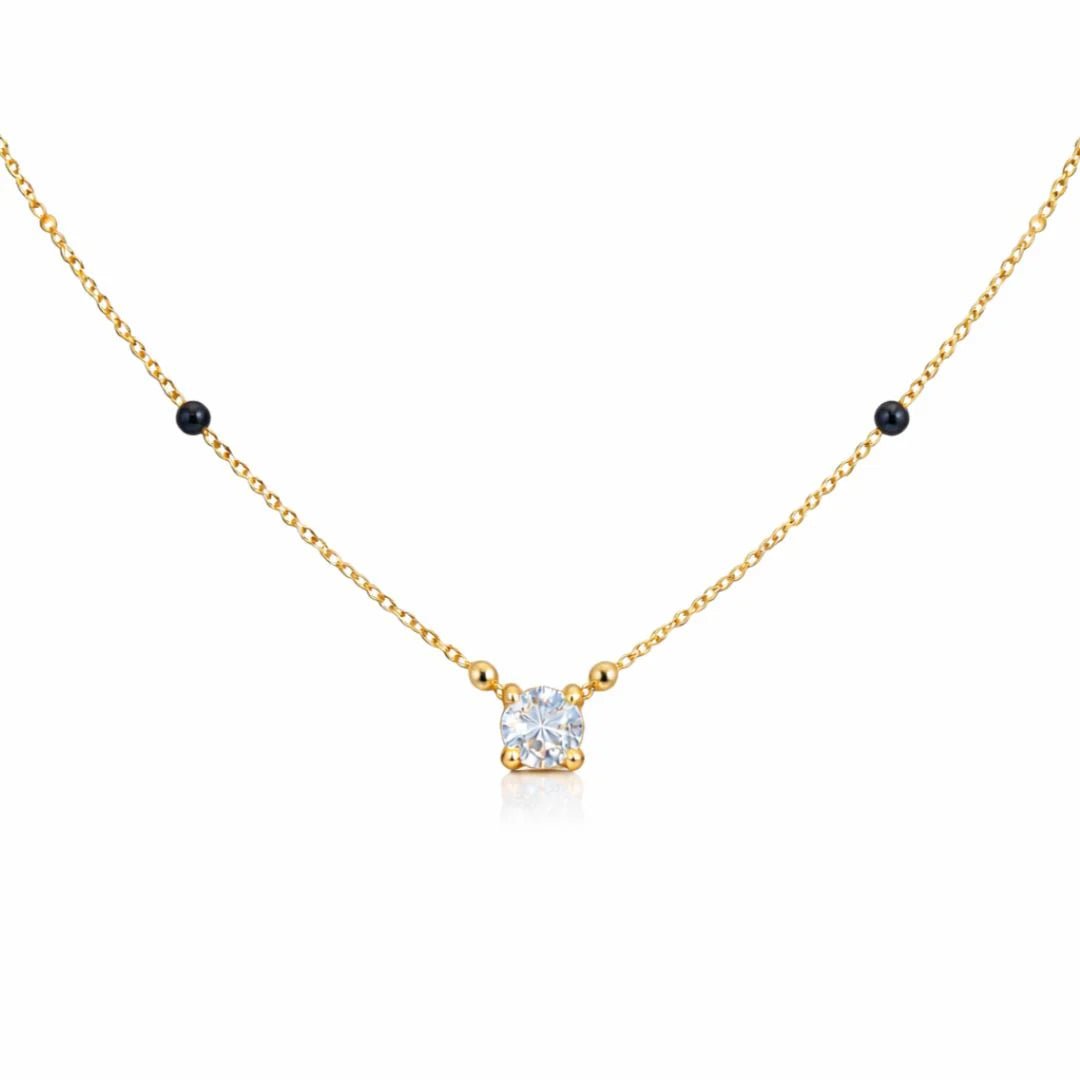 Celeste Solitaire Mangalsutra Necklace - Zenee-Necklaces