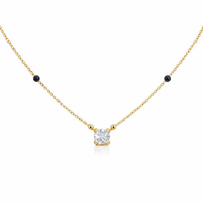 Celeste Solitaire Mangalsutra Necklace - Zenee-Necklaces