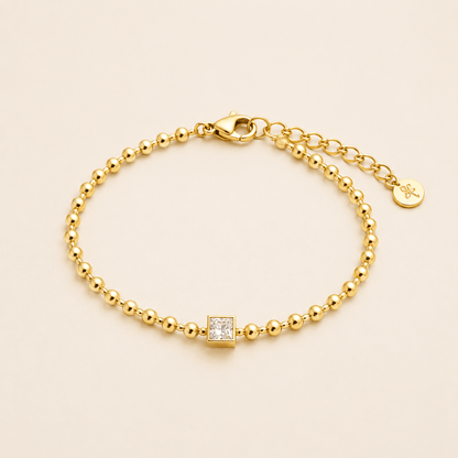 Celeste Square Bead Bracelet - Zenee - Bracelets