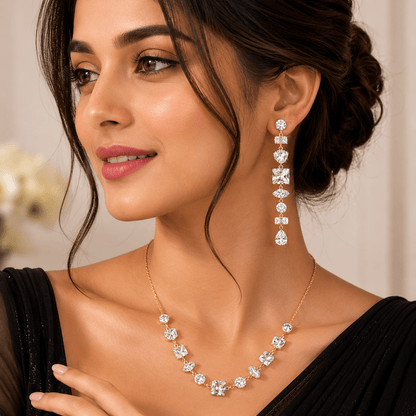 Celestia Crystal Jewelry Set - Zenee - Jewelry Sets