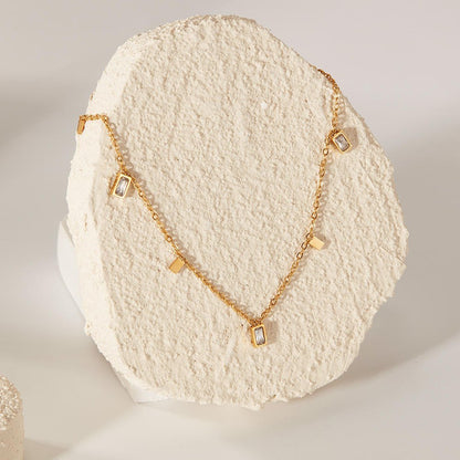 Celestia Crystal Station Necklace - Zenee - Necklaces