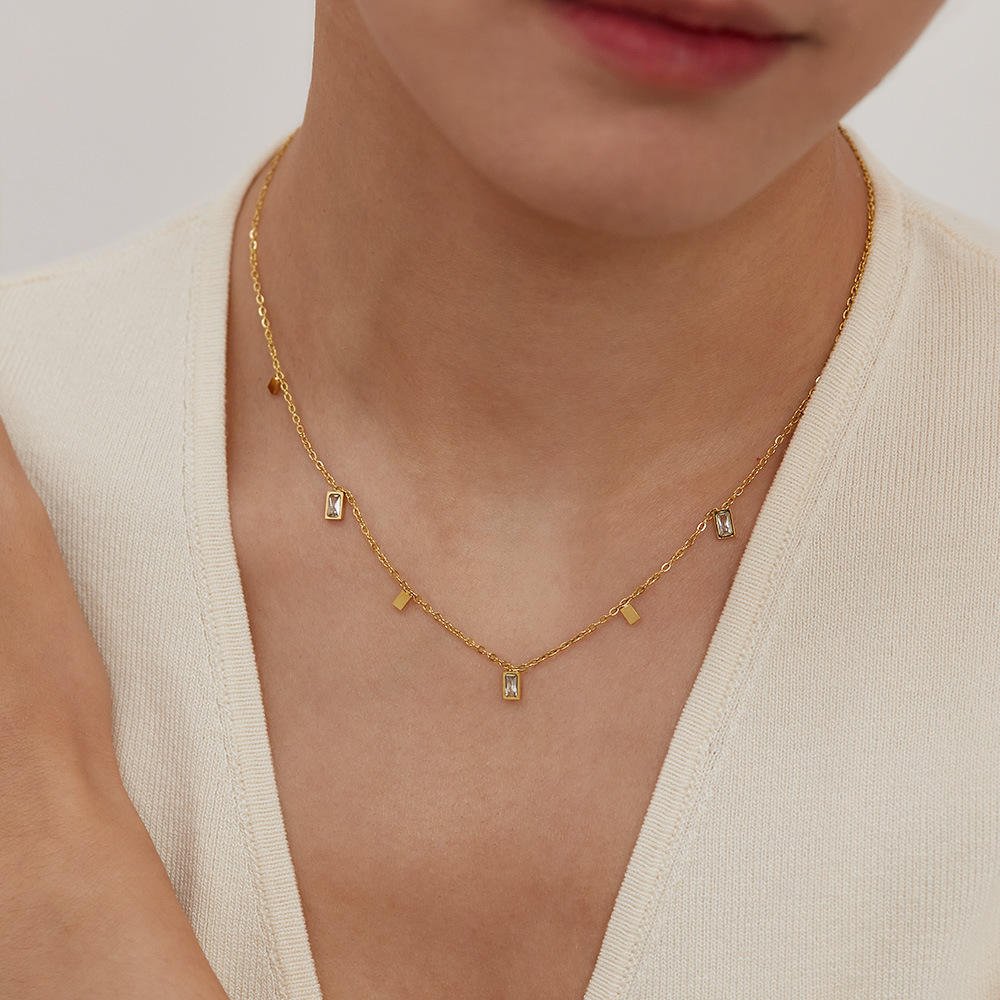 Celestia Crystal Station Necklace - Zenee - Necklaces