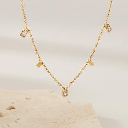 Celestia Crystal Station Necklace - Zenee - Necklaces