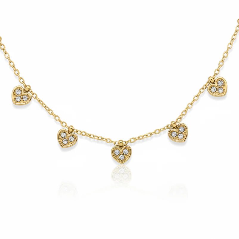 Celestia Heart Charm Necklace - Zenee - Necklaces