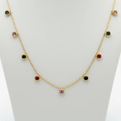 Celestia Rainbow Charm Necklace - Zenee - Necklaces