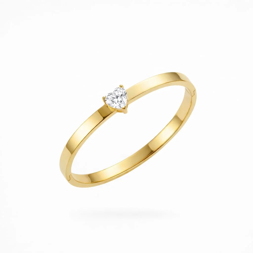 Celestia Solitaire Bangle - Zenee - Bracelets