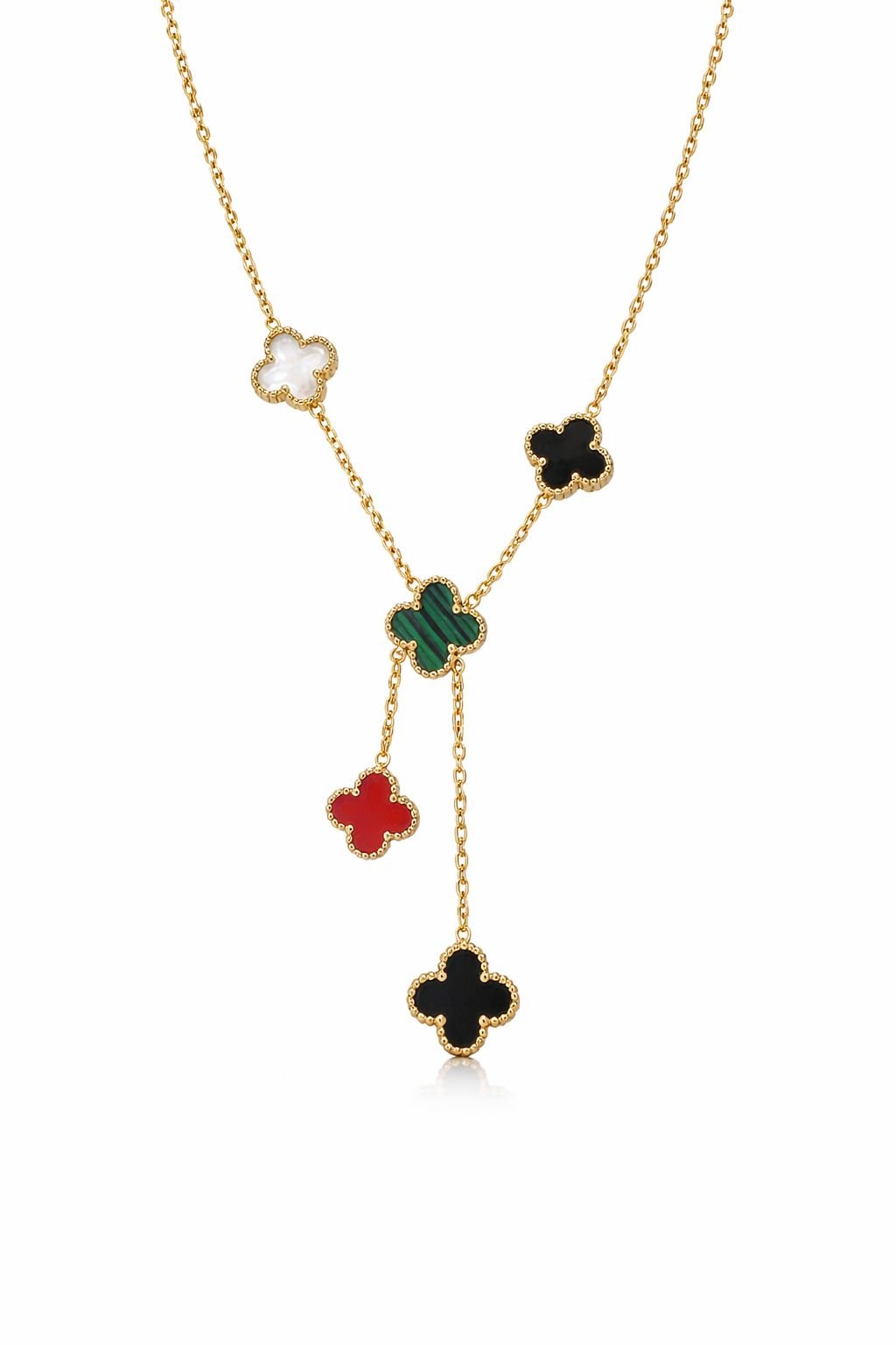 Clover Cascade Necklace - Zenee - Necklaces