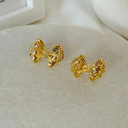 Colette Bow Stud Earrings - Zenee - Earrings