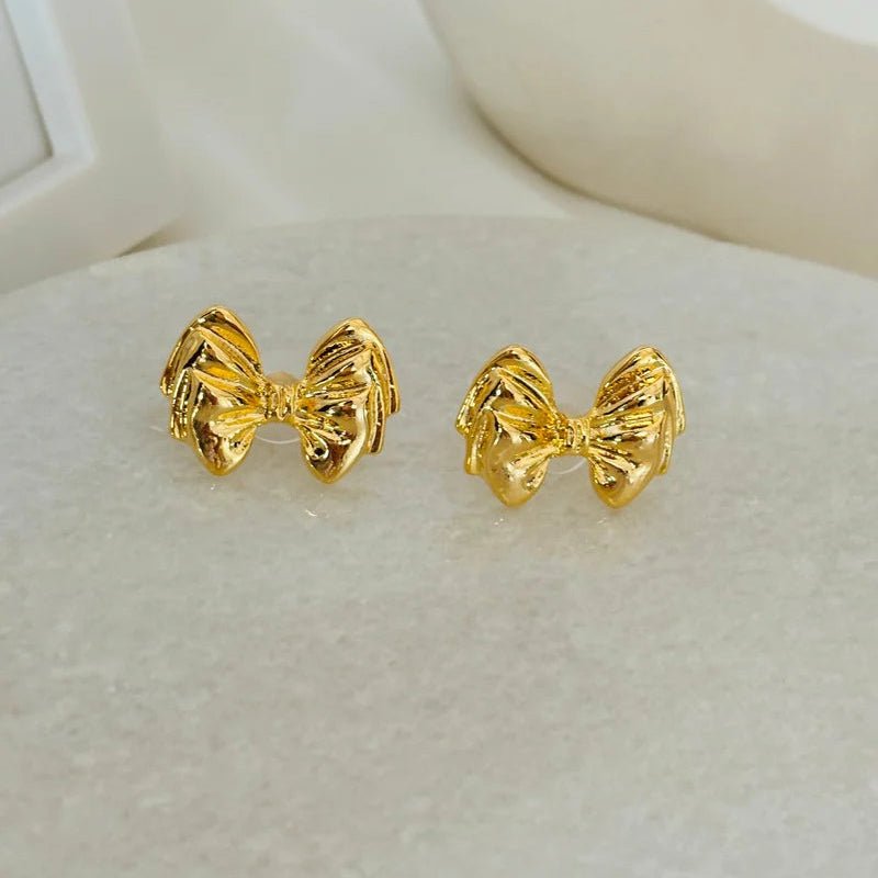 Colette Bow Stud Earrings - Zenee - Earrings