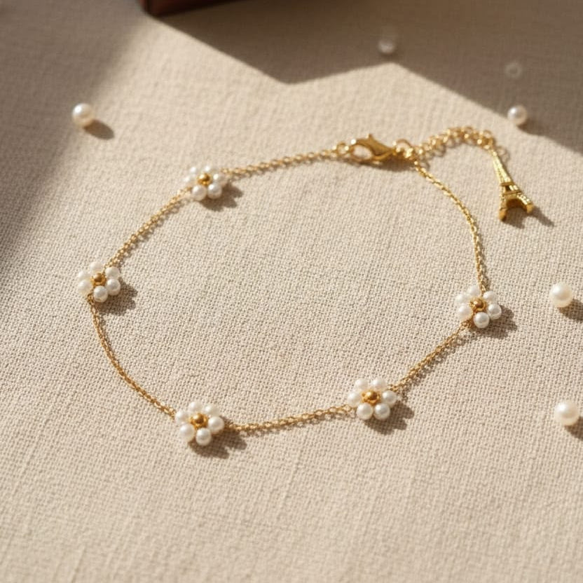 Daisy Pearl Bracelet - Zenee - Bracelets