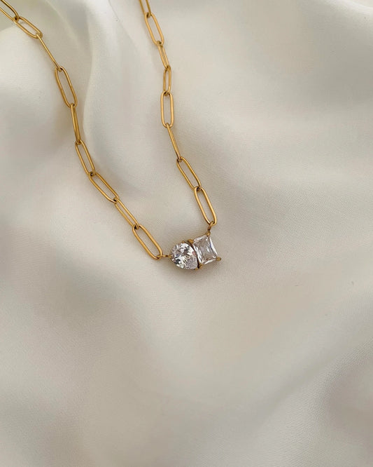 Duo Lumière Link Necklace - Zenee - Necklaces