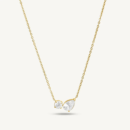 Duo Sparkle Charm Necklace - Zenee - Necklaces
