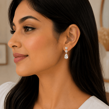 Elara Teardrop Earrings - Zenee - Earrings
