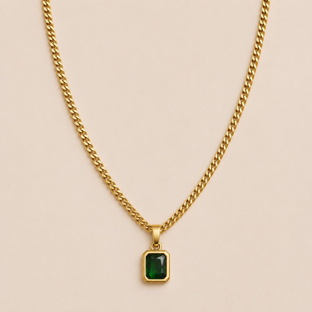 Emerald Aura Pendant Necklace - Zenee - Necklaces