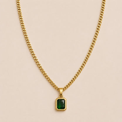 Emerald Aura Pendant Necklace - Zenee - Necklaces