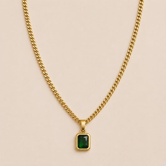 Emerald Aura Pendant Necklace - Zenee - Necklaces
