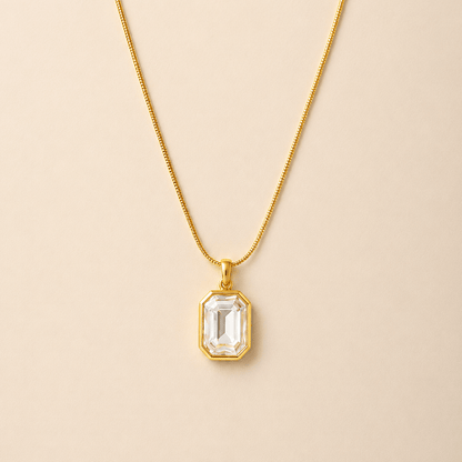 Emerald Cut Radiance Necklace - Zenee - Necklaces