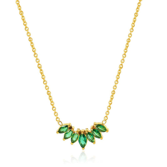 Evara Leaf Necklace - Zenee - Necklaces