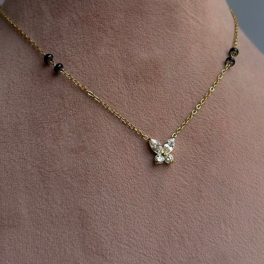 Flutter Grace Butterfly Mangalsutra - Zenee-Necklaces
