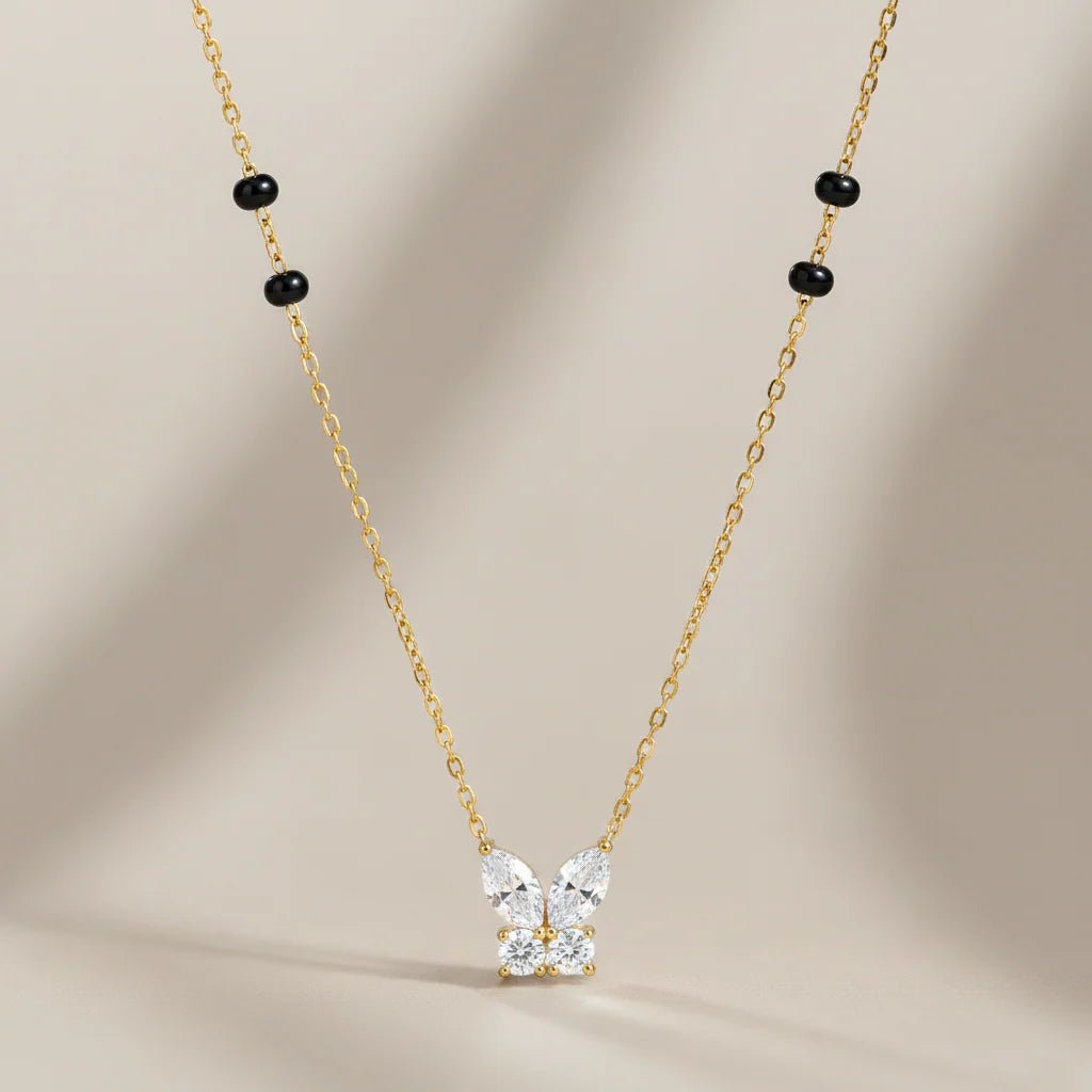 Flutter Grace Butterfly Mangalsutra - Zenee-Necklaces