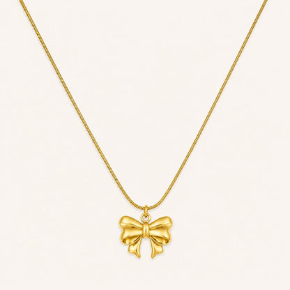 Golden Belle Bow Necklace - Zenee - Necklaces