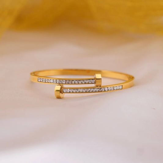Linea Crystal Bangle - Zenee - Bracelets
