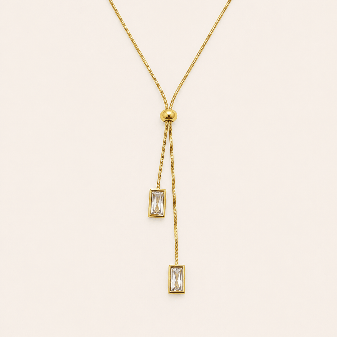 Liora Drop Slider Necklace - Zenee - Necklaces