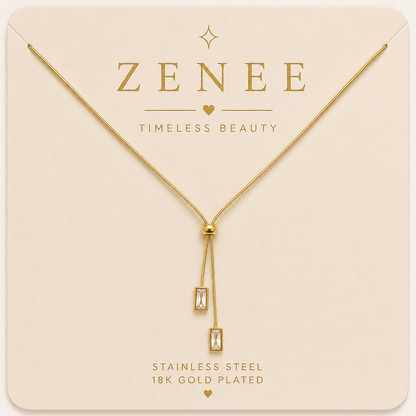 Liora Drop Slider Necklace - Zenee - Necklaces