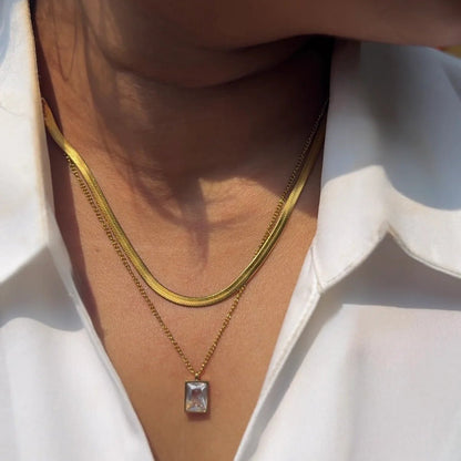 Lumière Layered Necklace Set - Zenee - Necklaces