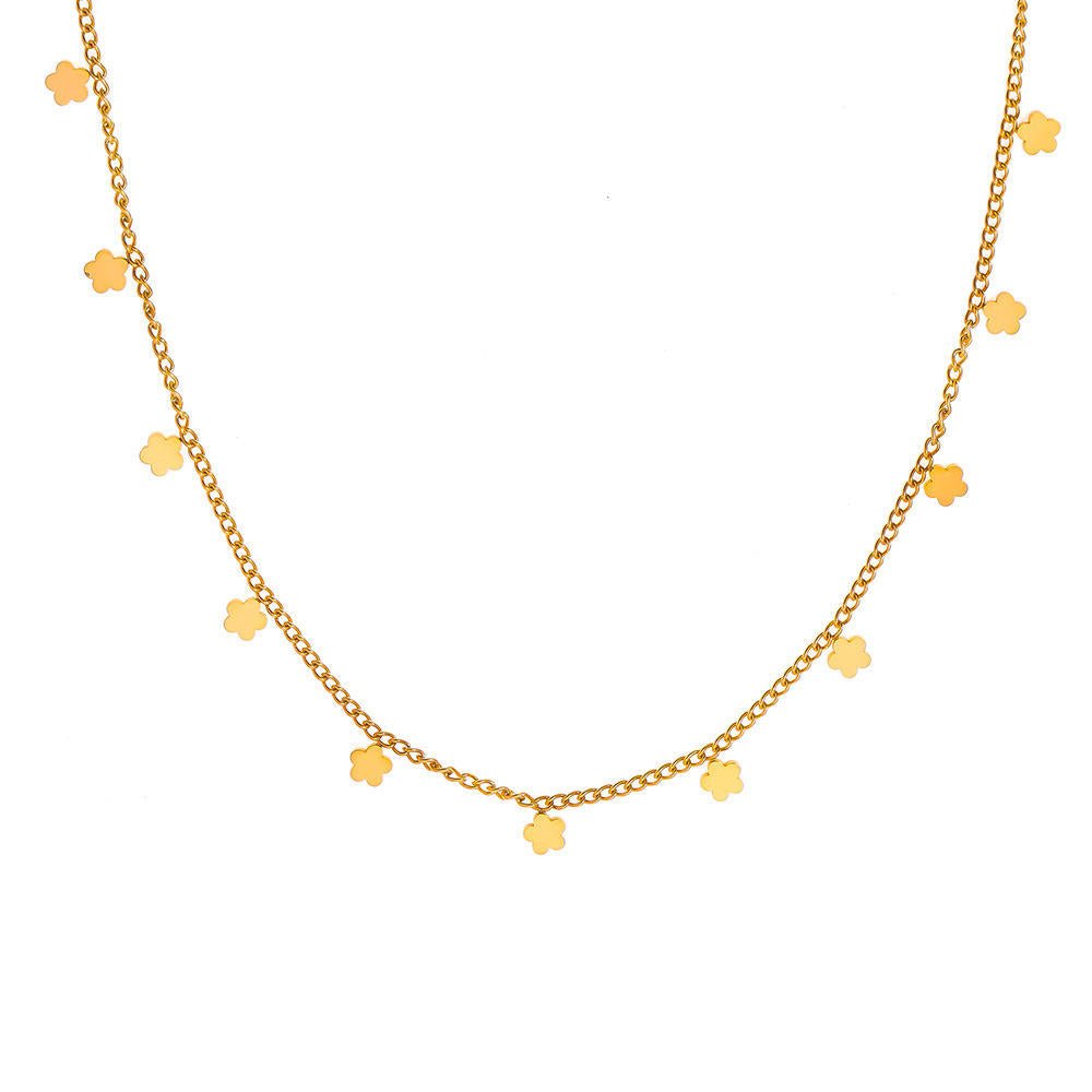 Luna Clover Dainty Necklace - Zenee - Necklaces