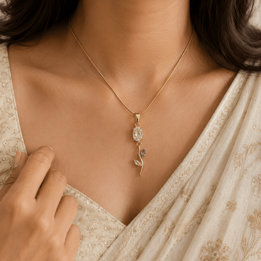 Lunaria Vine Pendant Necklace - Zenee - Necklaces
